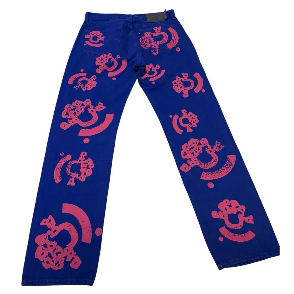 Denim Tears x Levi’s x Bstroy Bright Blue Pink Denim Size 33